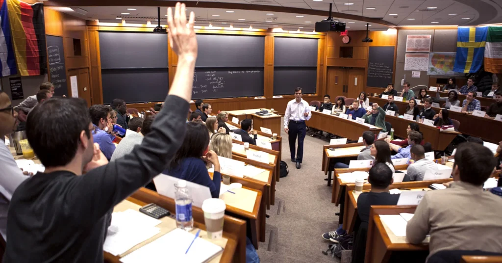 lecture hall in Harvard Universty